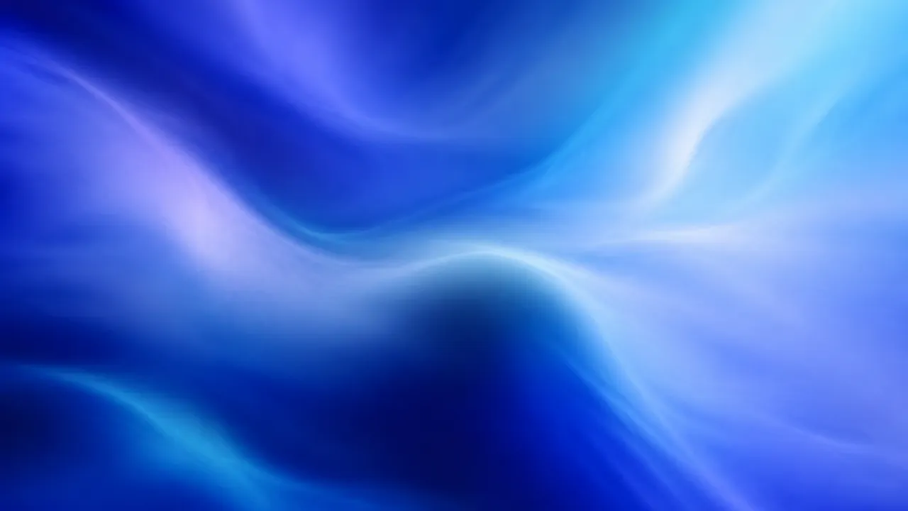 Blurred cobalt blue, periwinkle, and icy cyan fields softly converging.